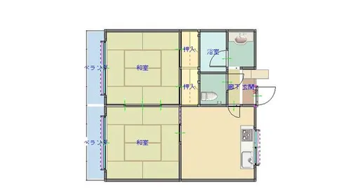 福岡県北九州市小倉南区下曽根2丁目【マンション】の間取り