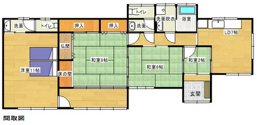 兵庫県加西市西横田町【一戸建】の間取り