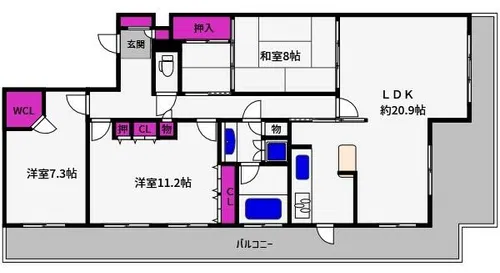 パーク・ハイム御影ヒルズ【4階】の間取り