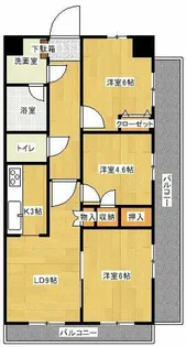 藤和シティコープ室見【306号室】の間取り