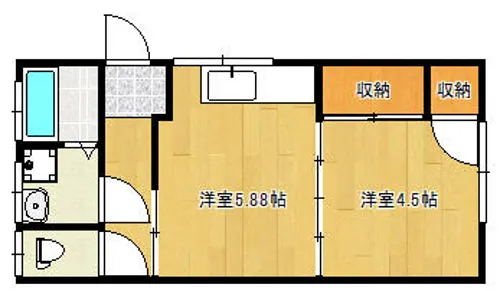 土手の内アパート【2階】の間取り