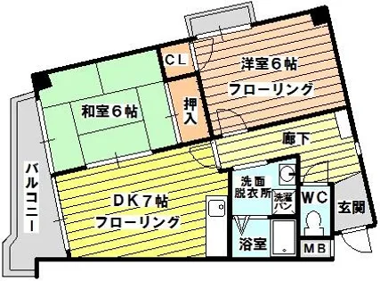 ハイム中倉【1階】の外観