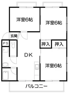 冨楽ハイツ【3階】の間取り
