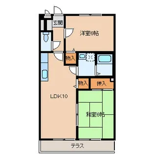 ハイツ アリッサム【102号室】の間取り