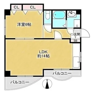 グランドゥール神若【602号室】の間取り