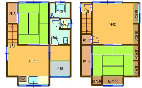 福岡県北九州市小倉北区赤坂2丁目【一戸建】の間取り
