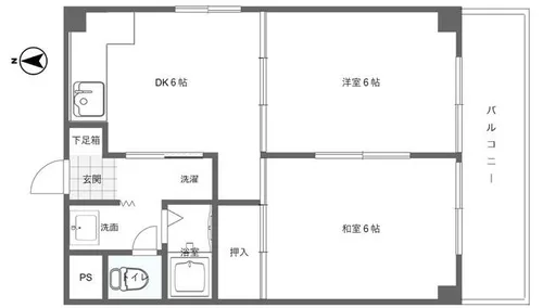 キャッスル西宮【3階】の間取り
