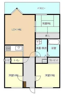 アーティックス小倉金田【113号室】の間取り