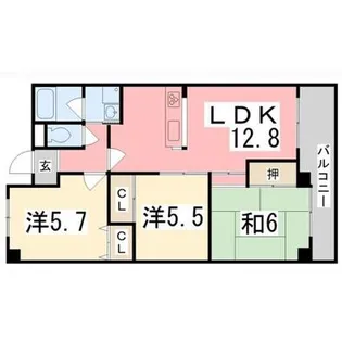 フローリッシュⅠ【301号室】の間取り