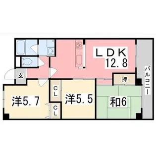 フローリッシュⅠ【301号室】の間取り