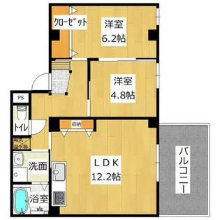 大阪府羽曳野市栄町【マンション】の間取り