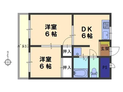 タクティ三津屋【302号室】の間取り