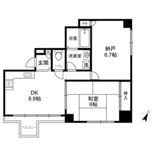 セブンコート二宮【2階】の間取り