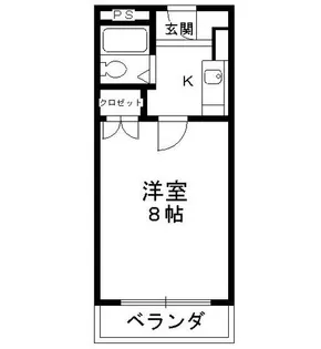 グランドハイツ末広【306号室】の間取り