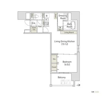愛知県名古屋市中区栄2丁目【マンション】の間取り