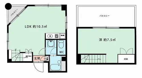 J.Cビル【502号室】の間取り