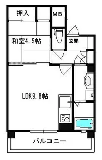 阪急西宮マンション【9階】の間取り