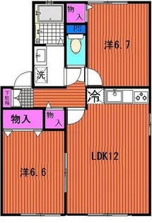 ドミトール眞洲崎Ⅲ【1階】の間取り
