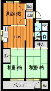 若山ビル【307号室】の間取り