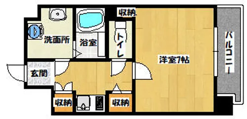 1Kの間取り画像