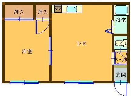 コーポラス青木【1階】の間取り