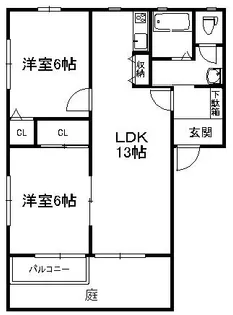 パルティールⅠ【201号室】の間取り