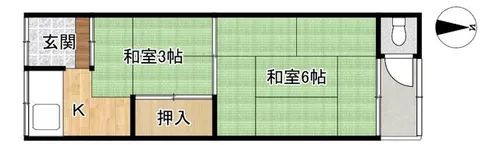 大阪府大阪市旭区高殿7丁目【アパート】の間取り
