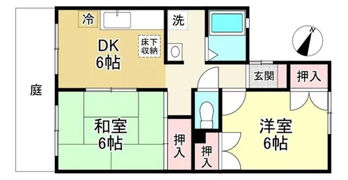 ルシエール多聞【1階】の間取り