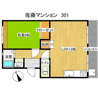 佐藤マンション【301号室】の間取り