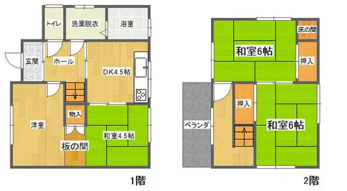 奈良県奈良市南京終町1丁目【一戸建】の間取り