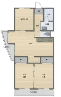 エステート89【201号室】の間取り