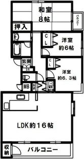 リエゾン楠丘【2階】の間取り