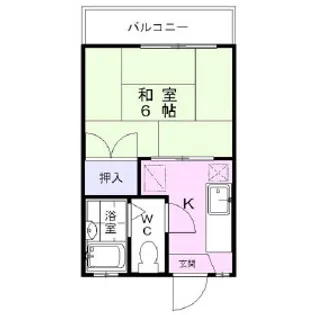 本田アパート【103号室】の間取り