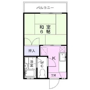 本田アパート【103号室】の間取り