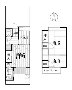 京都府京都市右京区太秦安井池田町【一戸建】の間取り