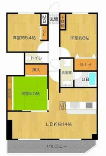 コンフォート天拝【103号室】の間取り
