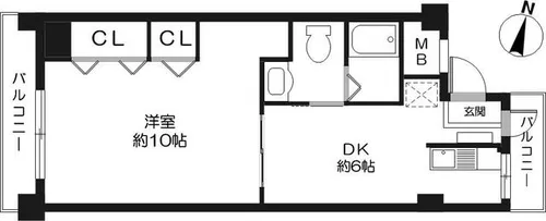 第二中村マンション【1階】の間取り