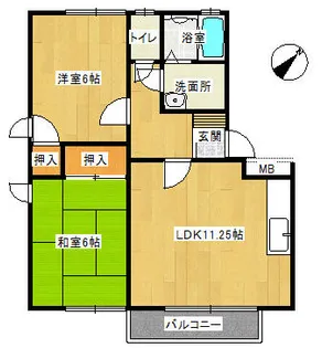 福岡県北九州市小倉南区津田新町4丁目【アパート】の間取り