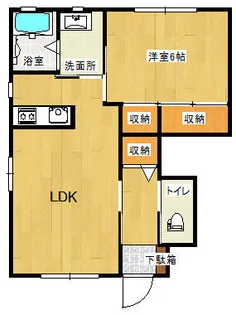 エスポワール楽市【B101号室】の間取り