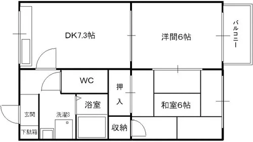 ベルハイム【202号室】の間取り