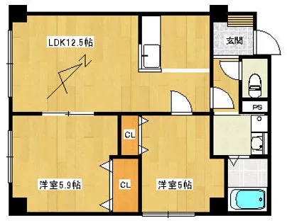 ウィスタリア西岡【2階】の間取り