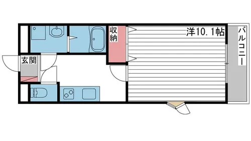 兵庫県姫路市飾磨区野田町【アパート】の間取り