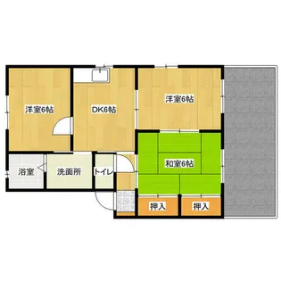 サンズコートA棟【1階】の間取り