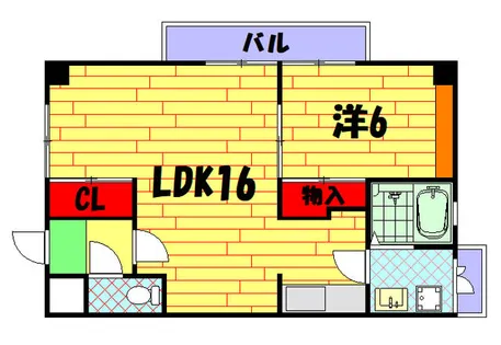 グランドールエコー深井【3階】の間取り