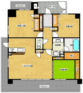アリストふじと台ステーションファースト【601号室】の間取り