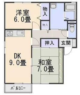 京都府相楽郡精華町祝園西1丁目【アパート】の間取り