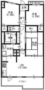 マイ・シティ泉北B棟【13階】の間取り