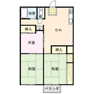 レイクハイツ【2階】の間取り
