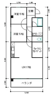 ハイライズナリタ【5階】の間取り