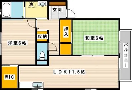 アネシス東大谷ⅡB棟【1階】の間取り